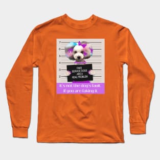 Fake Service Dog Front Only Long Sleeve T-Shirt